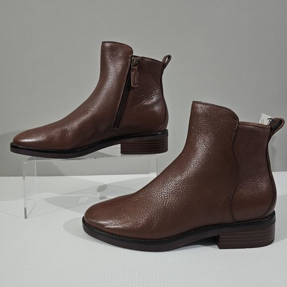 Cole Haan River Chelsea Ankle Bootie Sequoia Brown Leather Boot Size 9 - Picture 2 of 14